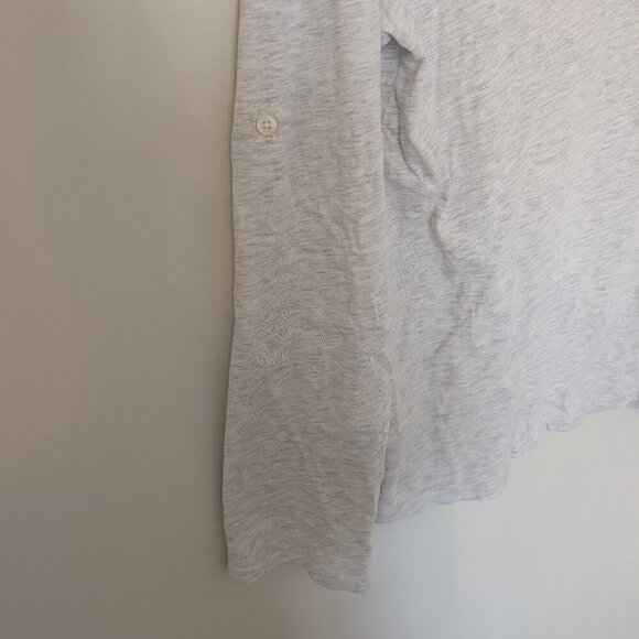 H&M, Henley long sleeve,  marle Grey, Size M - Picture 5 of 9